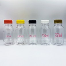 [보틀스] 150 180 200 220 250ml 미리 투명 페트병 플라스틱병 공병 PET병 소분병 작은병 소용량 미니병 국산(낱개), 220ml 미니(38파이), 블루(38파이), 1개, 220ml