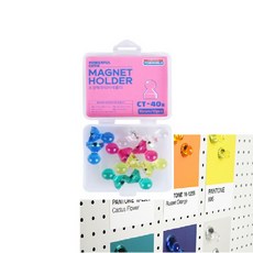 학교 학원 칠판 수업 자료 고정용 컬러 자석 10개 소형, 5색혼합