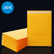 [20P] 비즈정원 크라프트 에어캡 봉투 뽁뽁이 안전봉투 택배포장 완충봉투, 20개