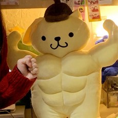근육강아지 인형 쿠션 소파베개 귀여운 애착 선물, 머슬 독 58cm