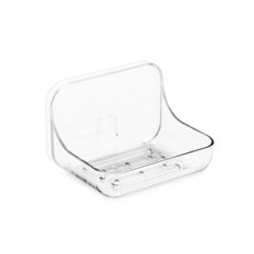 COLINCH 드릴 필요 없는 벽 보관 바구니 - 강력한 접착제가 있는 2칸 투명 아크릴 정리함 쉬운 설치 및 제거 주방 욕실 캐비닛용 방수 선반 산드라 시리즈