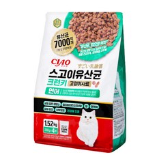 챠오츄르 전연령 고양이 스고이 유산균 크런키 건식사료, 연어, 1.52kg, 1개