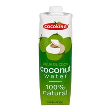 Cocoking Coconut Water 100% Natural Non-GMO Verified No Added Sugar 33.8 FL OZ (1L) Pack of 1, 1개, 1L