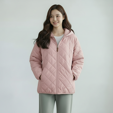 여성 초경량 등산 산책 따뜻한 패딩 점퍼