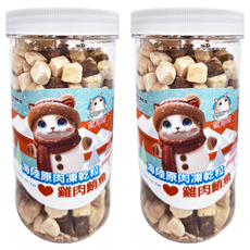 歐姆貓 海陸原肉凍乾粒 雞肉鮪魚 無添加 高蛋白 低脂肪 嗜口佳, 90g, 2罐