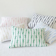 누블 리본 고밀도 워싱 순면 먼지없는 사계절 베개커버 5070
