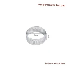 쿠쿠스토어 5//7/8/9/10CM 구멍이있는 타트 링 스테인레스 스틸 바닥 과일 파이 키슈 케이크 베이킹 금형