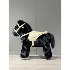 흔들목마 놀이기구 말타기 승마 놀이 기구 어린이 흔들말, 6 블랙 풀리/바운서, 1개