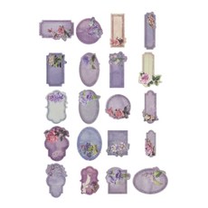 감성 디자인 라벨 스티커 라벨지 빈티지 텍 네임 가격표 파일 이름표 용지 태그 퍼플