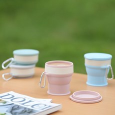 台灣發貨 摺疊可攜式水杯旅行食品級矽膠漱口杯子戶外出差牙刷口杯壓縮杯子, 1個, 藍色,食品級矽膠【漢堡杯】, 藍色