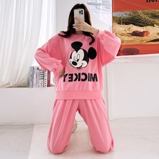 薄荷色 Winnie 女式眨眼米奇套裝迪士尼運動衫上衣和下裝大碼運動衫運動服慢跑褲長袖