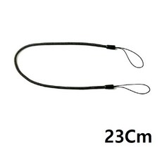 SPS883 볼펜 분실방지 양쪽끈 스프링 줄 스트랩 도난방지 - 벌크, 1개, 01 스프링 양쪽끈 검정 23Cm