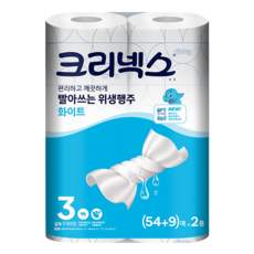 크리넥스 스카트 빨아쓰는 타올 54매+9x2롤, 2롤, 63매