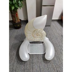 PVC充氣浮排水上座椅 趣味網狀漂浮椅 摺疊式戲水玩具, 珍珠白海螺網座椅浮排）,0.25MM皮料, 1個