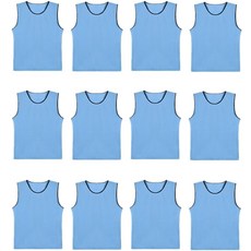 드림하이 DH 축구 스포츠 팀 연습 피니시 트레이닝 메시 조끼 - 12개, Sky Blue