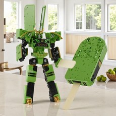 兒童變形玩具 仿真雪糕冰棒棍 機器人模型 3-6歲男孩禮物 機甲玩具 桌面擺件 解壓玩具 搞怪玩具, 1個, 青龙武士-仿真变形雪糕战士