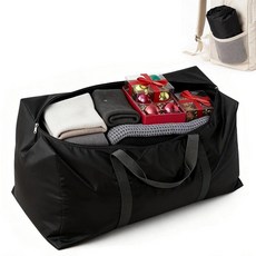 풀 루프 핸들 및 지퍼가 있는 2팩 경량 엑스트라 라지 보관 가방 의류/이불/침구 보관 이사 가방 | 여행/대학 입학/기숙사용 공간 절약형 접이식 대형 보관 가방