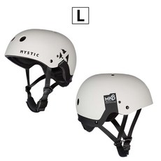 MYSTIC 頭盔 MK8X 滑水頭盔 FIDLOCK 專利磁吸扣 水上運動 風帆 風箏衝浪 安全帽, 1個, 簡約白_L, 簡約白