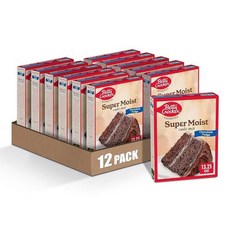 Betty Crocker Supermoist 초콜릿 퍼지 케이크 믹스 375.6g (13.25oz) 외 맛 미국직구, 13.25 Ounce (Pack of 12), 2) 13.25 Ounce Pack of 12  Cho, 없음