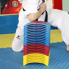 격파용 기와장 태권도 아이 무술 훈련 수련 트레이닝 빨간색, 1개, 노란색