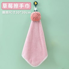 動物造型珊瑚絨擦手巾 柔軟吸水速乾 可愛掛式多用途, 1個, 1個裝