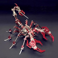 3D 입체 금속 퍼즐 전갈자리 스콜피언 조립키트 중학생선물 DIY, 1박스, 레드, 454피스