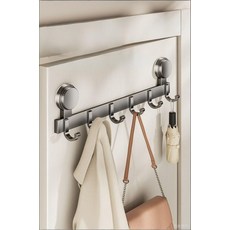 흡착식 다용도걸이 무타공 접착식 부착형 벽걸이 다용도 후크 욕실 주방 수건 모자걸이, 1개, NSG116  다크 그레이