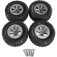 4개 73mm 타이어 휠 MN D90 MN98 MN99s용 WPL C14 C24 C241 C34 C54 B14 B24 B16 B36 FY002 FY003 RC카 업그레이드 부품, 4개 73mm 타이어 휠 MN D90 MN98 MN99