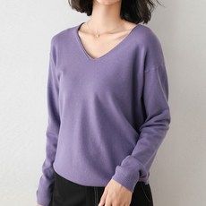 10컬러 브이넥 여성니트 긴팔티셔츠 스웨터 LK-K003
