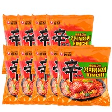 농심 신라면 김치볶음면 137g, 10개