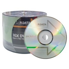 RIDATA 錸德 DVD-R 光碟片 (16X 4.7GB) (50片/桶), 1個