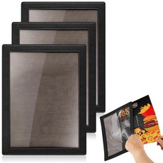 LOYIM 3피스 소매 광고 카운터 매트 43.2 x 27.9cm(17 11인치) 고무 미끄럼 방지 바닥 및 투명 렌즈 조리대 PVC 시그니처 은행 필기용, 3