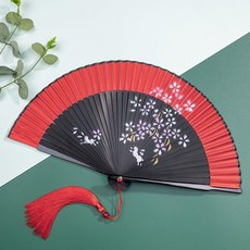 綉球影蝶 古風摺扇