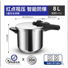中科德馬克 304不銹鋼智能防爆壓力鍋 8L, 1個