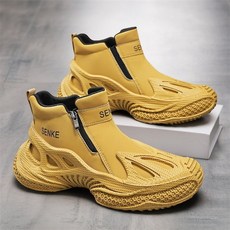 SENKE 戶外越野登山靴 側拉鍊厚底休閒鞋