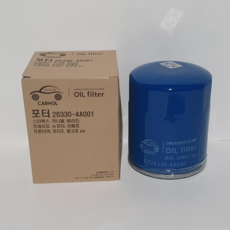 CARNOL 포터 전용 오일필터 호환 (26330-4A001), 1개, 포터 오일필터 26330-4A001