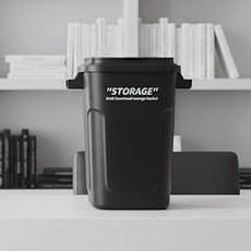 구디푸디 멀티 버킷 분리수거 다용도 쓰레기통 10L 3color, 블랙