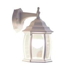 육각 라운드 외부 화이트 백색 심플 벽등 인테리어 조명, 등기구만(램프X)