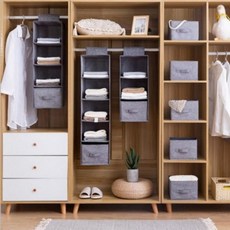 홈공간 패브릭 옷장 수납 정리함 트레이형 행거, 1개, 5단