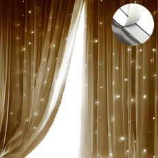 웨즌 무타공 붙이는 벨크로 암막 커튼