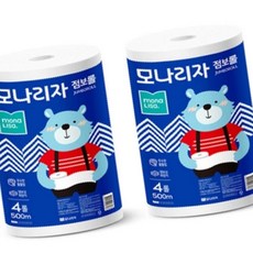 모나리자 점보롤 500m 4롤 x 2팩 업소용화장지 OC_0208TG