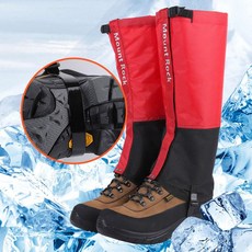 HOOT MOUNT ROCK 스노우 스패츠 등산용품, 레드-M