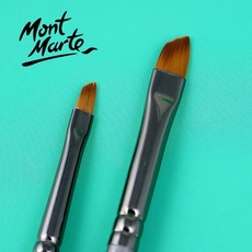 미술재료 수채화용 그림 붓 사선브러쉬 낱개 2종 택1, 몽마르트 평붓 2호