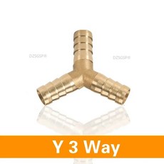 유형 방향 황동 파이프 피팅 커넥터 19mm 호스 4mm 어댑터 16mm 12mm 바브 10mm 5mm 6mm 8mm, Y 3 Way