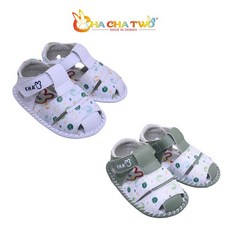 【恰恰兔】台灣手工製經典寶寶學步涼鞋【24023星球白/星球綠】真皮鞋墊吸汗透氣