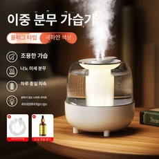 초음파 가습기 대용량 2중분무 저소음, 5리터 흰색 간헐식 3단계 조절향유, 기본 모델명/품번