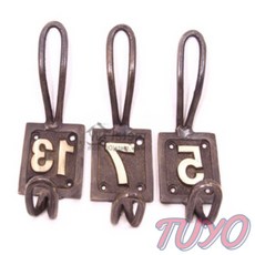 투요 주물 옷걸이 숫자 대 벽장식소품 벽걸이후크 엔틱옷걸이, 주물옷걸이/숫자/대/13, 1개