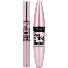 메이블린 래쉬 센세셔널 부스팅 아이래쉬 세럼 & 워셔블 마스카라 세트 블랙스트 블랙 113852, 1개