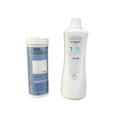웰라 플렉스 멀티 블론드 더스트 프리 파우더 라이트너 탈색약400g+로레알 산화제1000ml, 1개, 1.4L