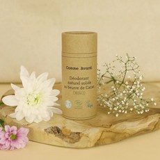 Comme Avant 法國進口可可脂固體體香膏 60g 敏感肌適用 無鋁鹽、無泡打粉、無精油、無棕櫚油, 1個